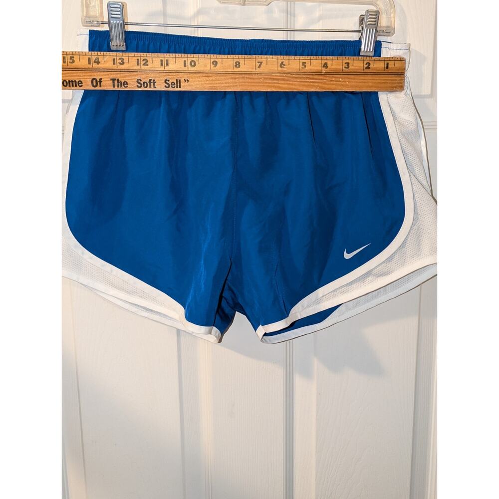 Nike Shorts Womens Medium Blue White Dri-Fit Running Athletic Fitness Ladies - Picture 2 of 7